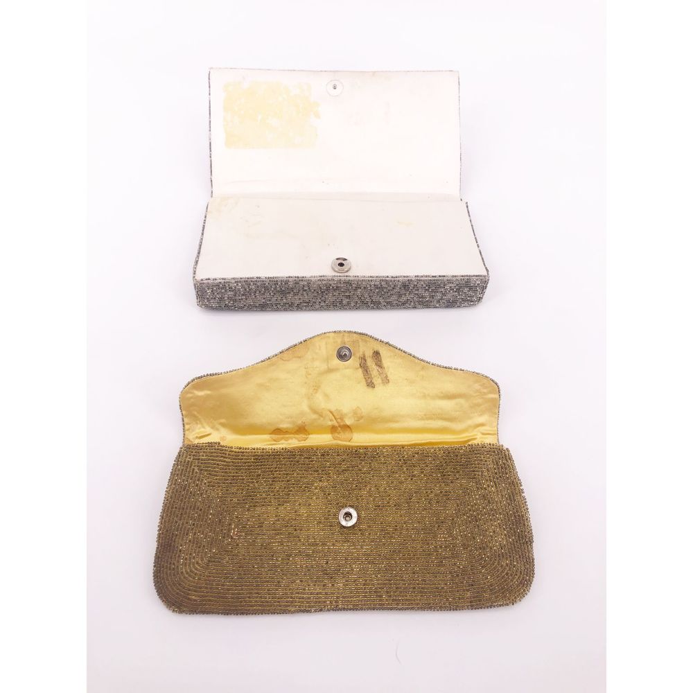 Gorgeous gold beaded evening clutch purse - Picture 4 of 8
